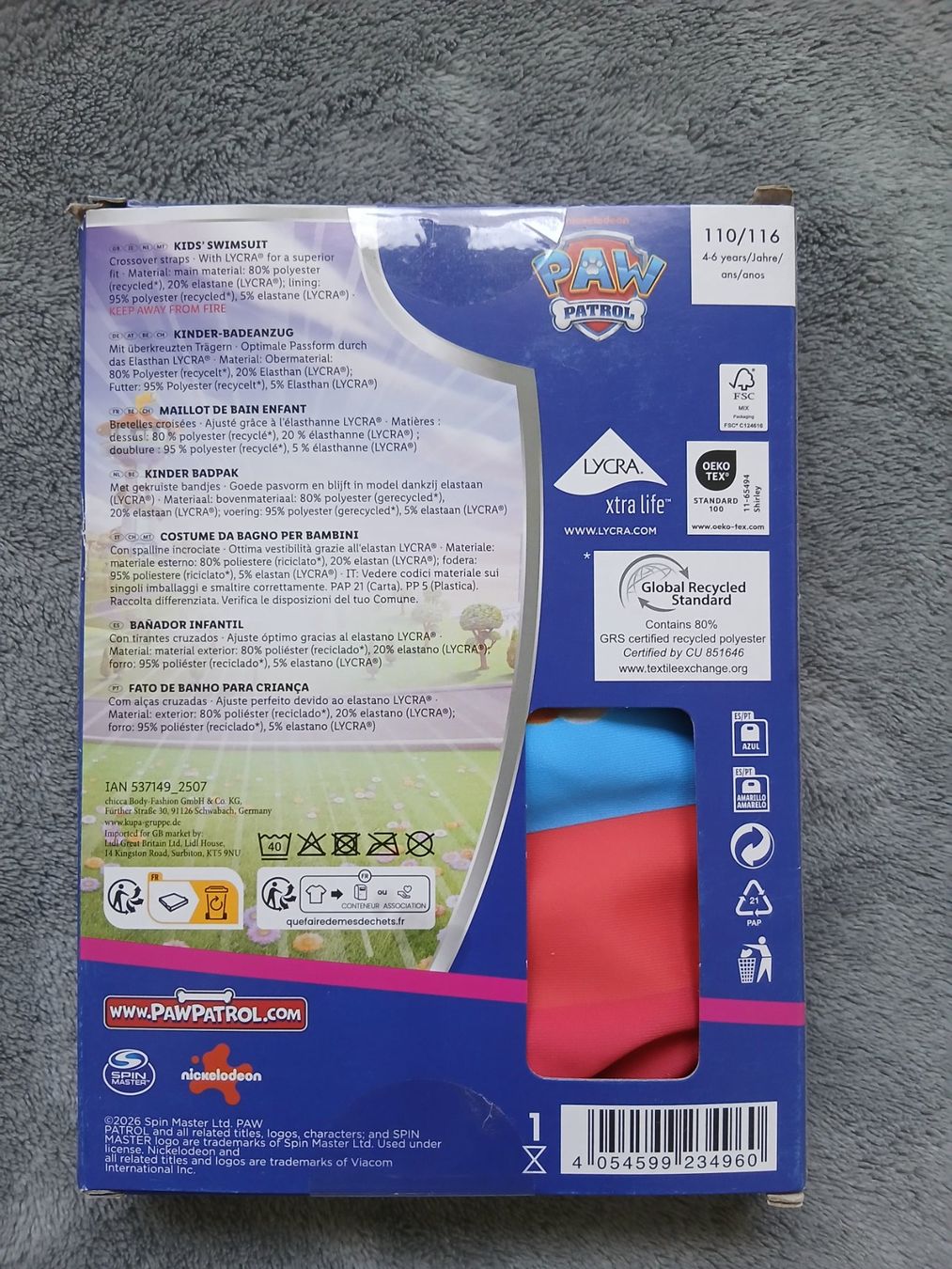 Costumi da bagno & Bikini: Badeanzug PAW PATROL 110/116 NEU – Nuovo e nell'imballaggio originale da Bronschhofen venduto da magda_m 3