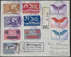 1924 Rangiers La Caquerelle Flug SPITZENfr. +Vignette ab 1.-