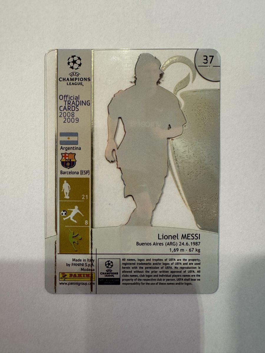 Panini Carte collezionabili: Lionel Messi Panini UCL 2008 – Usato da Willisau venduto da adr_9tzr 3