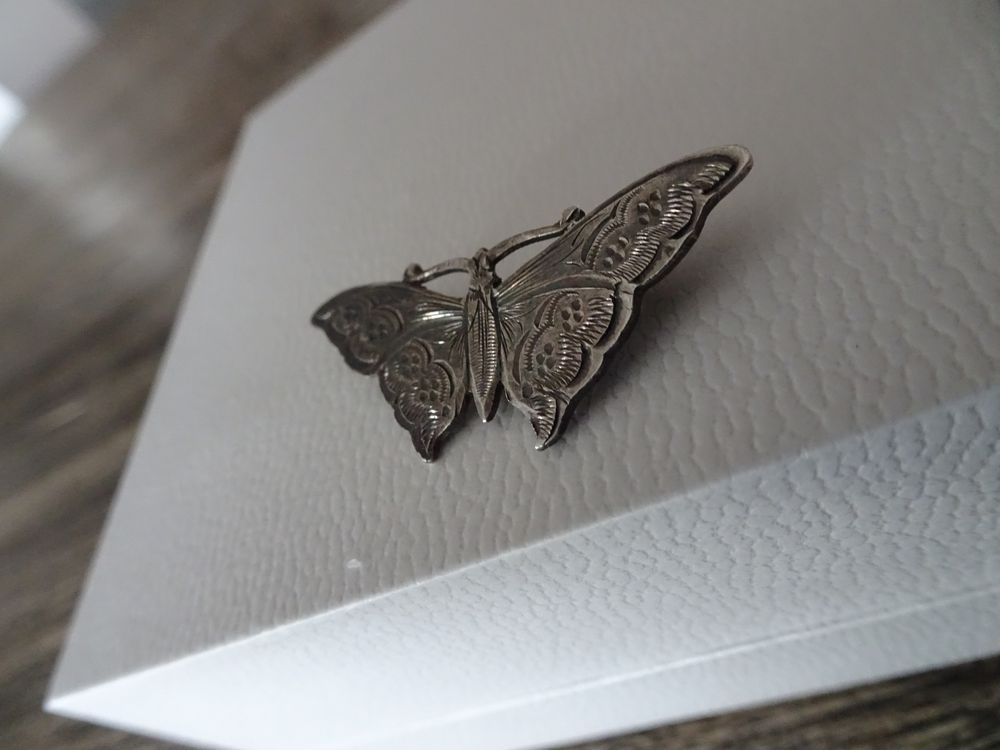 Vintage, Emaille Beschichtet Schmetterling Sign, Br Produktbild-Vorschau 4
