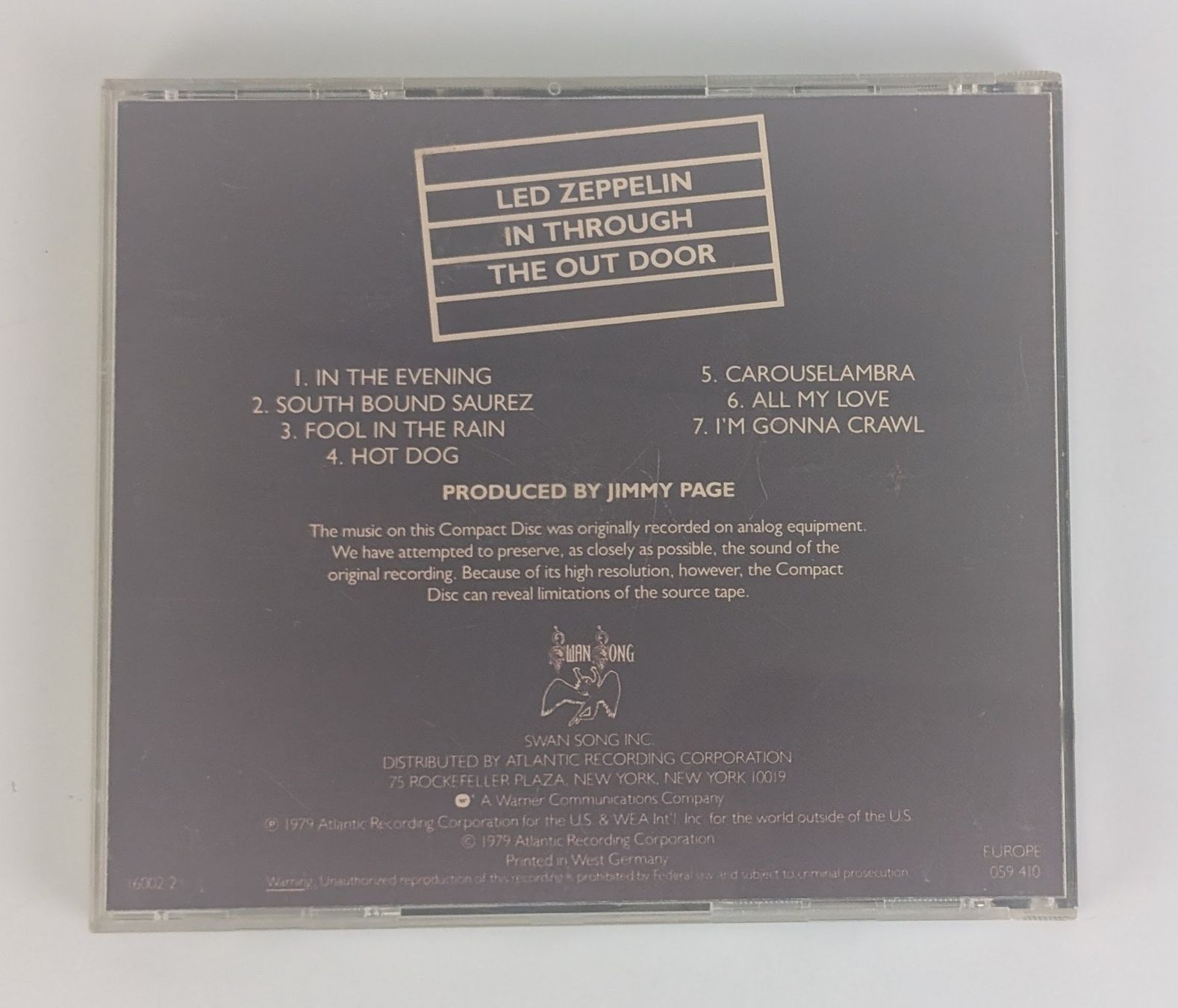 CD: Led Zeppelin - In Through the Out Door CD - Top – Usato da Zürich venduto da 1.Simon 1