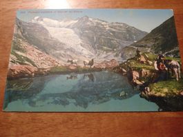 Alpleben, Rhonegletscher, Geissen, um 1920, farbig, ungelauf