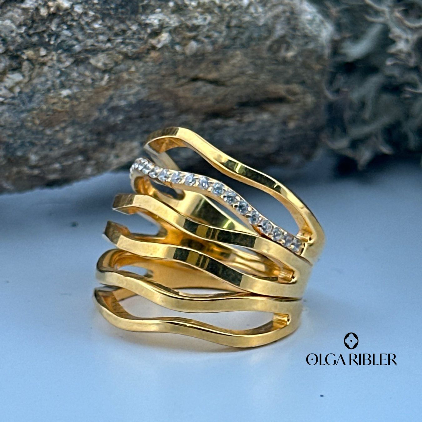 Olga Ribler Ringe: Edelstahl Ring mit Zirkonia,  Ringgrösse 51 – Neu (gemäss Beschreibung) aus Luzern von Schmuckoutlet 7