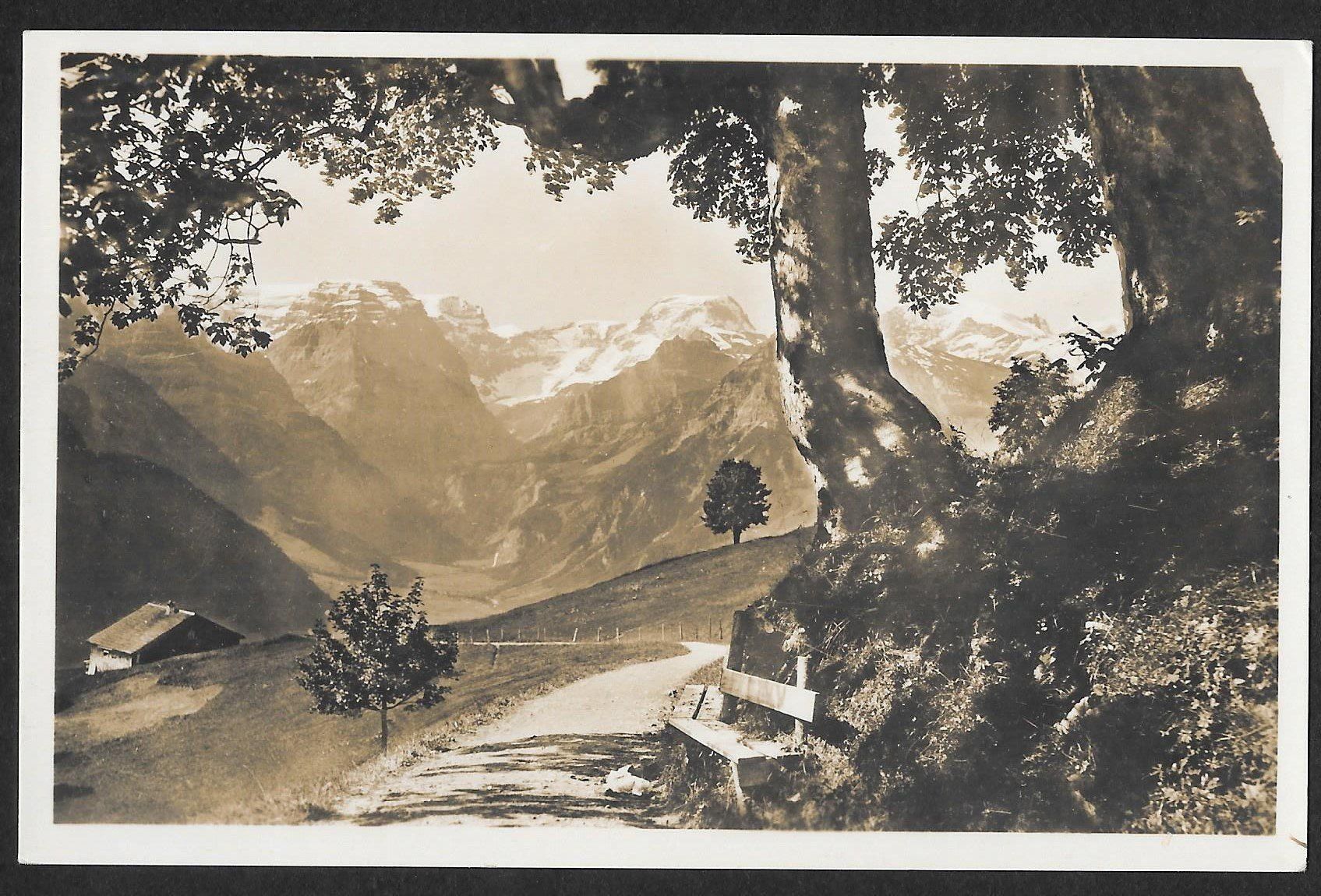 Cartoline postali: Braunwald Teilansicht mit Tödigruppe – Usato da Olten venduto da clotaldi