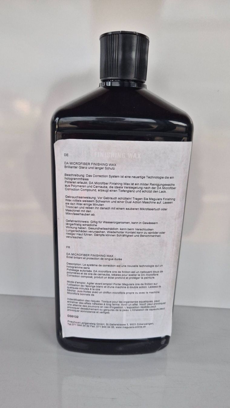 Meguiar's Prodotti per la cura: Meguiars D30132 DA Microfiber Finishing WAX 945 ml – Nuovo e nell'imballaggio originale da Züberwangen venduto da PHL2006 1