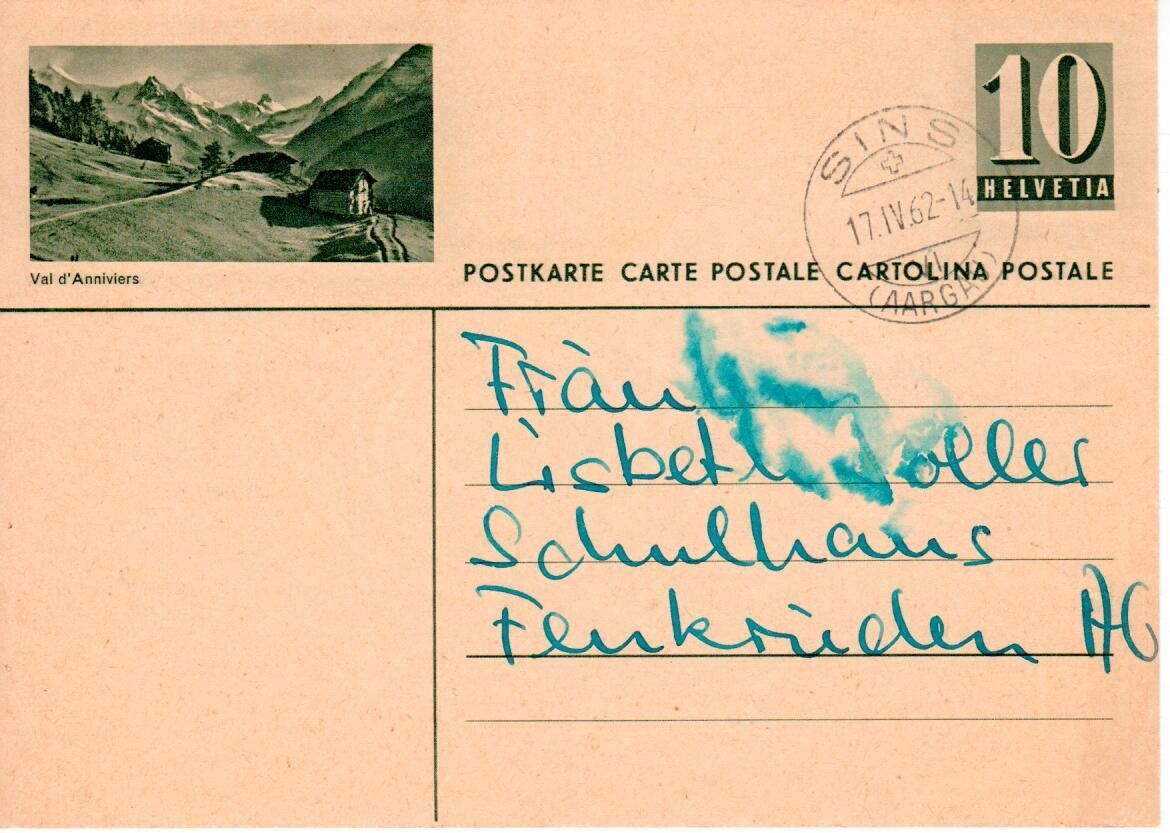 Tutti i francobolli: Bildpostkarte Val d`Anniviers – Usato da Wolhusen venduto da Curver9