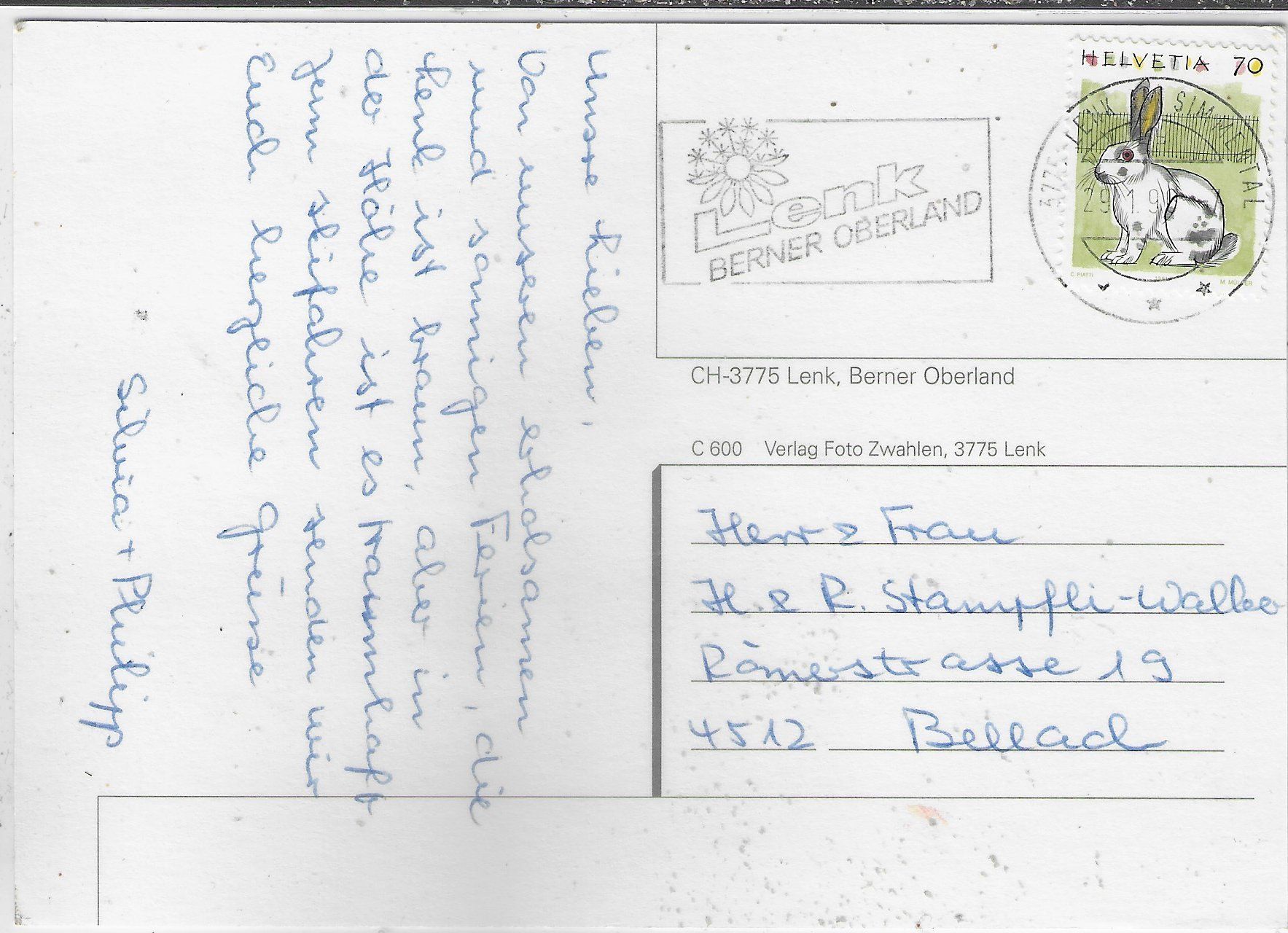 Cartoline postali: Lenk - Bahnhof, Dorf, Dorfstrasse – Usato da Ettingen venduto da Kartenplanet 1