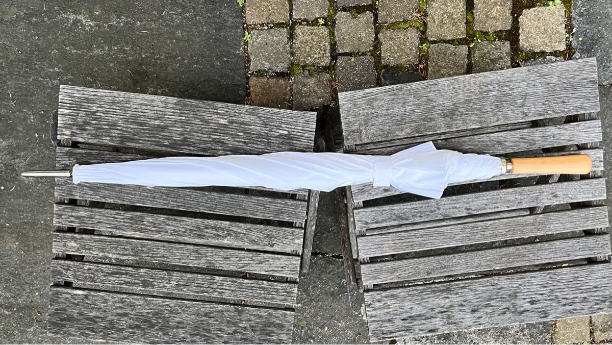 Ombrelli: Hochzeitsschirm gross, Holzgriff – Usato da Winterthur venduto da avelotte 9