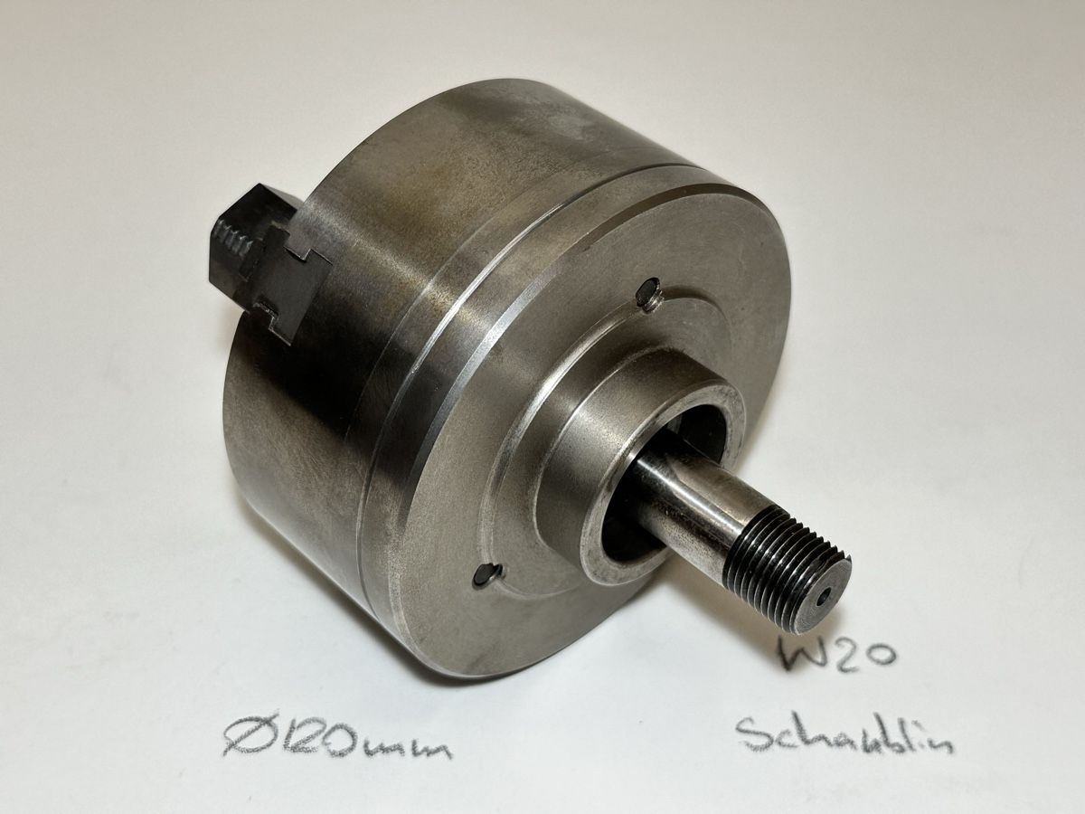 Schaublin Tutti gli attrezzi: Schaublin Schnellspannfutter 3BF Dreibackenfutter W20 120mm – Usato da Boswil venduto da ABLagerBoswil 1