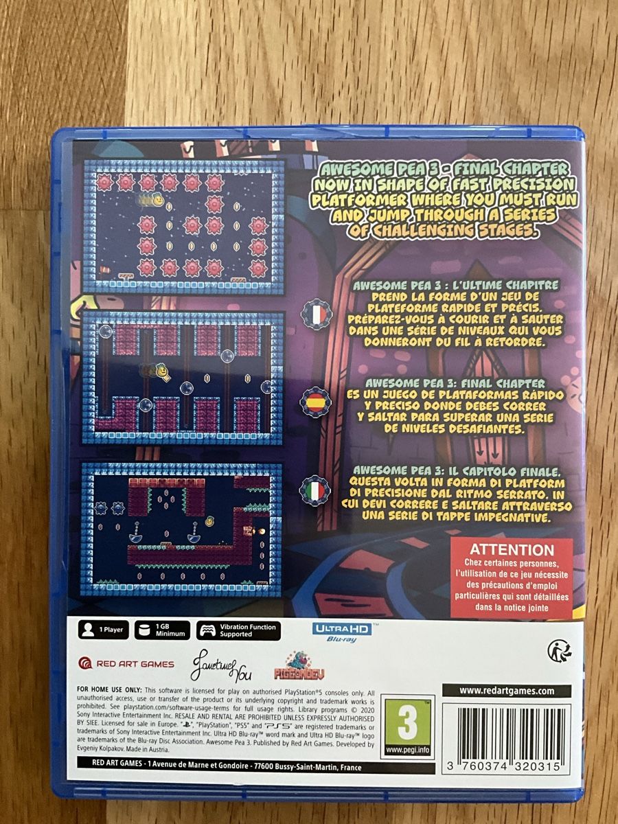 Giochi: Spiel Awesome Pea 3 PS5  – Usato da Luzern venduto da Eureedudeheit 1
