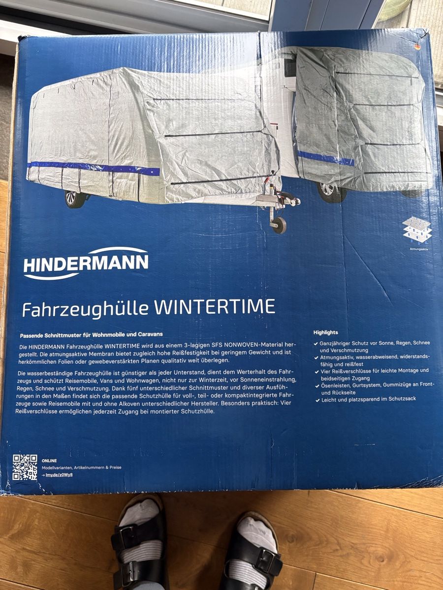 Abdeckhüllen und Thermomatten: Hindermann Wintertime Wohnwagen Schutzhülle Grösse M – Neu (gemäss Beschreibung) aus Stein am Rhein von hmuranyi