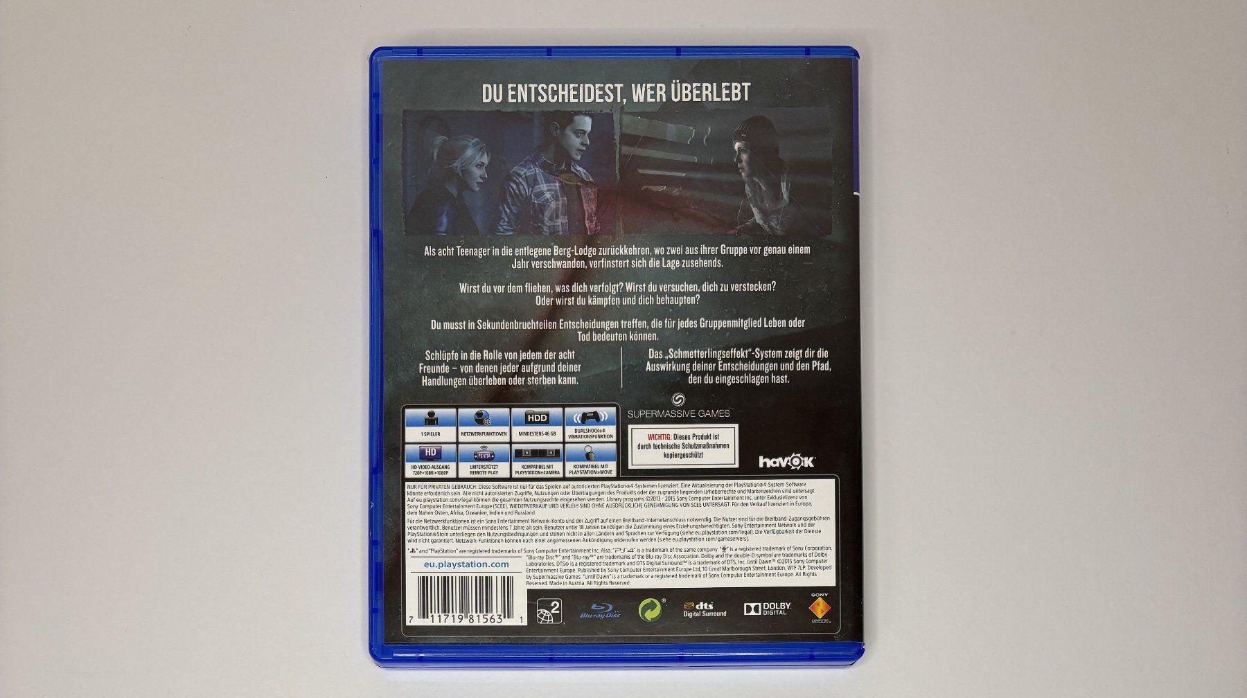Giochi: PS4 - Until Dawn – Usato da Allschwil venduto da Bullach 2
