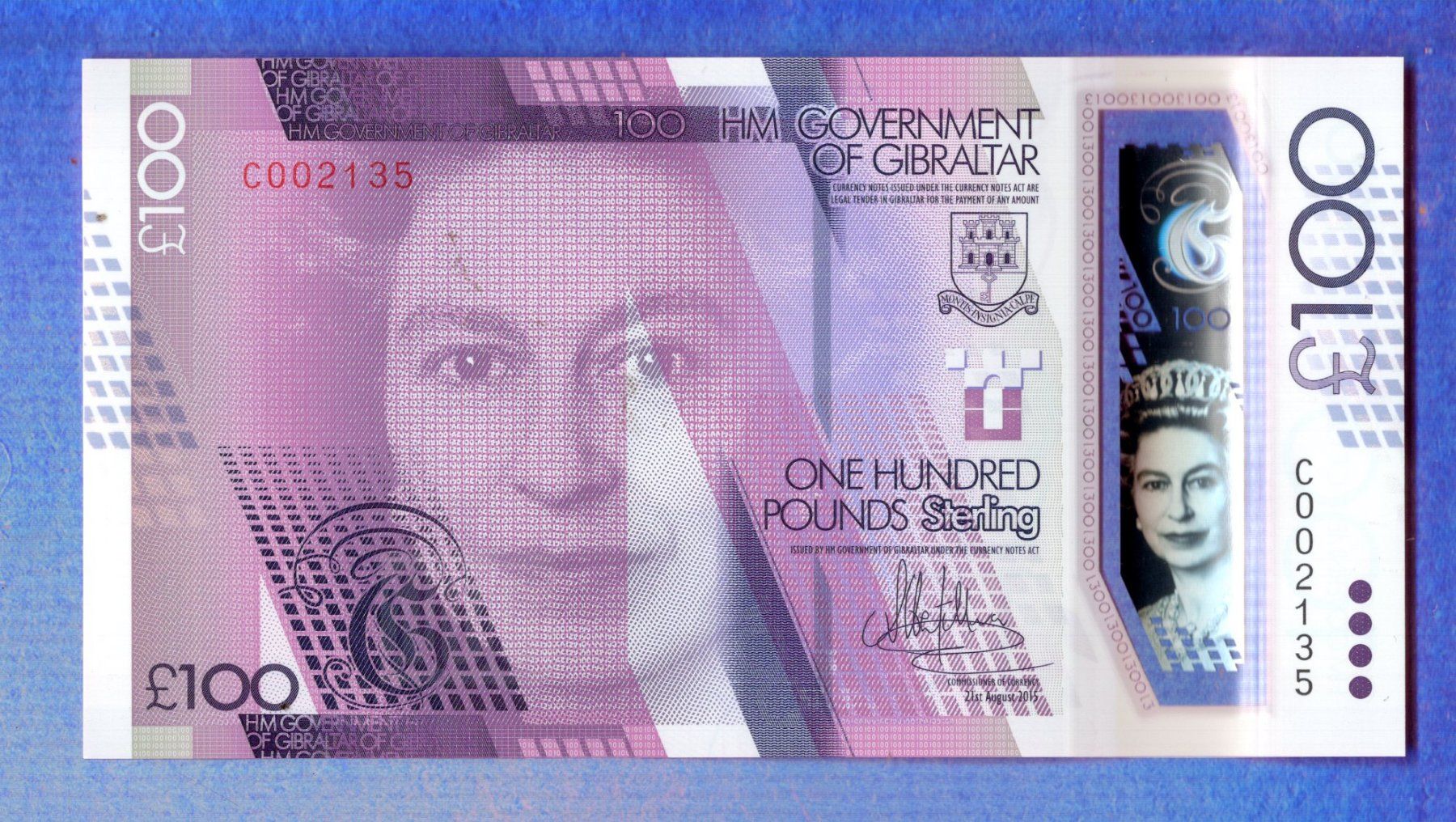 Billets de banque: Gibraltar note 100 pounds UNC TOP – Neuf (Voir description) à Leibstadt par baroc333