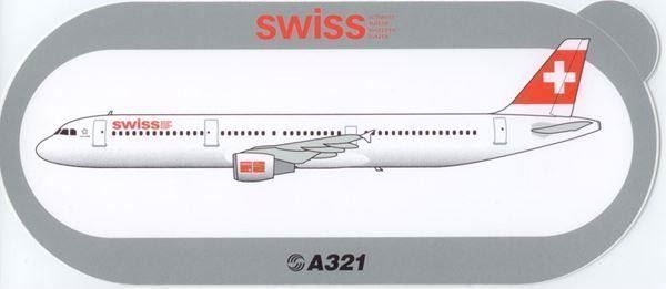 Aufkleber: SWISS A-321 ✈ Kleber / Sticker – Neu und originalverpackt aus Humlikon von GX30