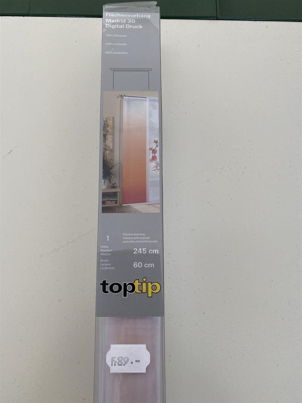 Tende: Flächenvorhang mit klemmschiene – Nuovo e nell'imballaggio originale da Wängi venduto da Bmo