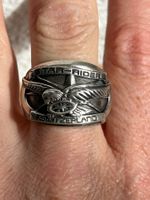 Vintage Star Riders Ring - Switzerland, Silber (61)