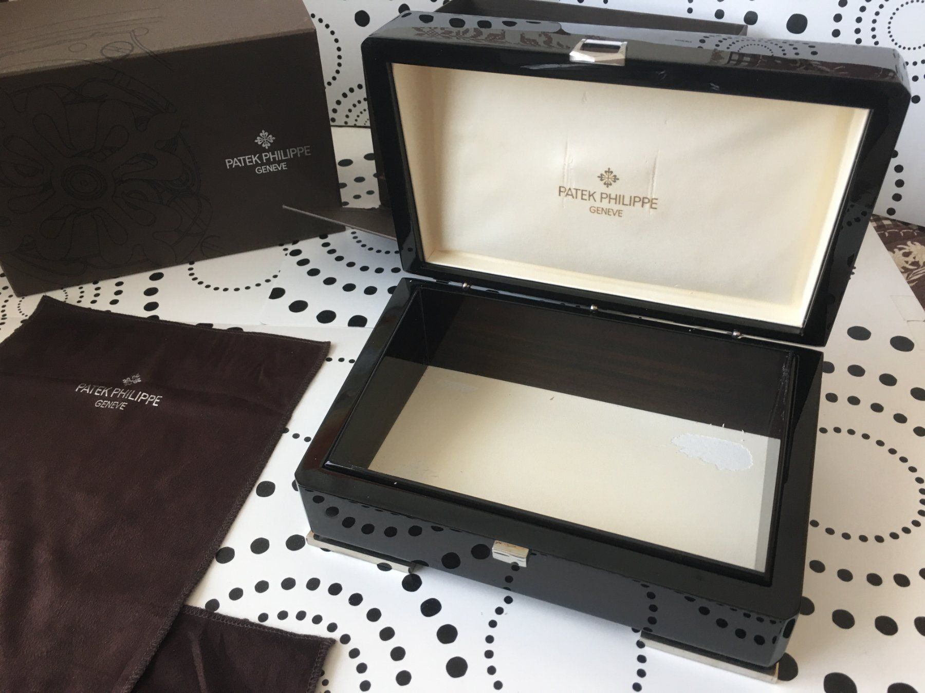 Patek Philippe Uhrenboxen: PATEK PHILIPPE ORIGINAL - WATCH CASE BOX ECRIN SCHACHTEL !!! – Gebraucht aus Epalinges von dream-watch 5
