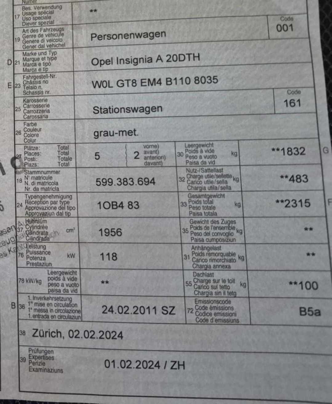 Opel Autos: Opel Insignia A 20DTH – Defekt aus Buchs SG von mar_5dxr 6
