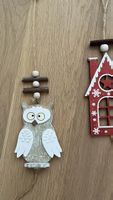 Anhänger Holz Dekoration Eulen, Haus und anderer 3 Stk. neu