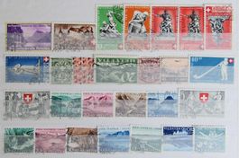 Lot de timbres oblitérés, principalement PRO PATRIA