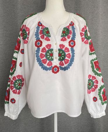 Sézane Bluse aus Leinen/Baumwolle Grösse 36