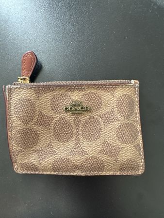 Coach Portemonnaie braun Monogramm