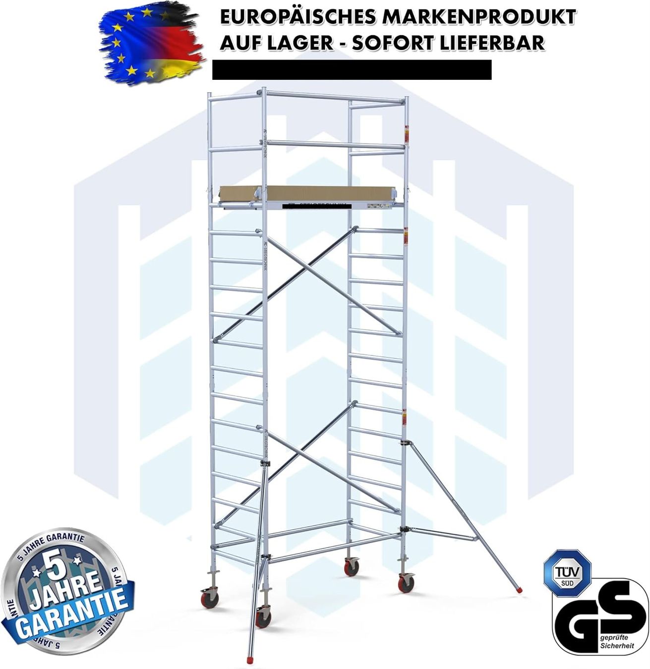 Gerüste: Rollgerüst Arbeitshöhe 6.30m ein Profi-Rollgerüst* – Neu (gemäss Beschreibung) aus Oftringen von Alurollgerueste.ch