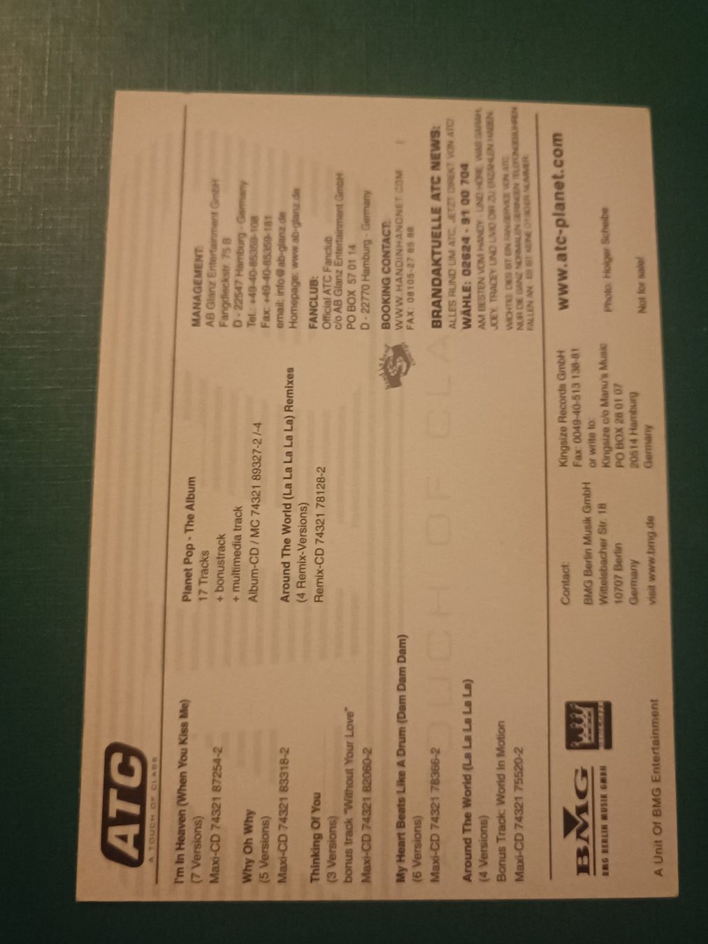 Autografi: ATC- handsignierte Autogrammkarte – Usato da Menziken venduto da Artographs 1