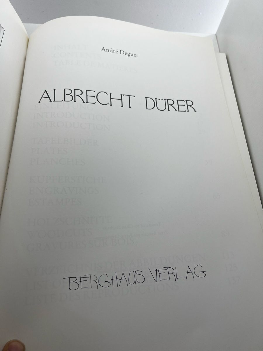 Libri: Albrecht Dürer D,F,E – Usato da Wettingen venduto da NickInc 1