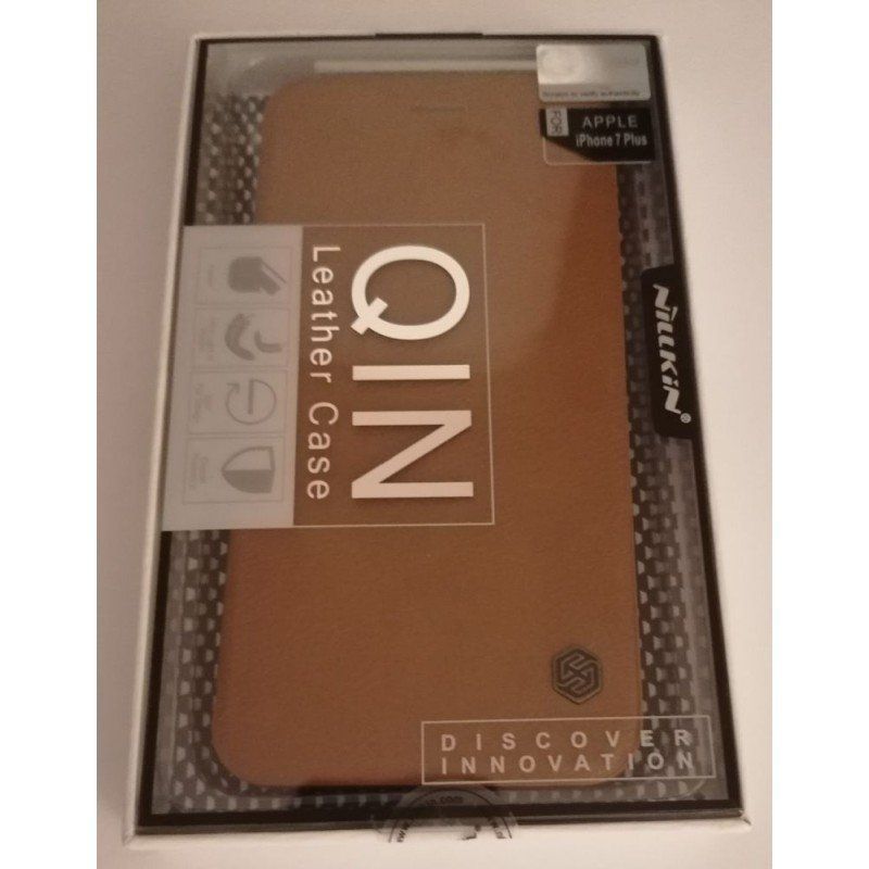 Cover & Protezioni schermo: IPhone 7 / 8 Plus Ledertasche Flipcase QIN Case - Braun – Nuovo (secondo la descrizione) da Bassersdorf venduto da maga1g