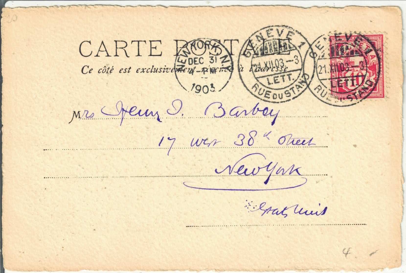 Cartoline postali: Geneve - La Tertasse - animee – Usato da Ettingen venduto da Kartenplanet 1