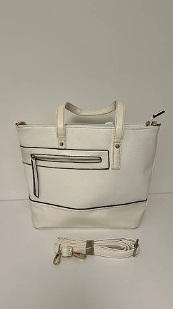 Handtasche weiss blau