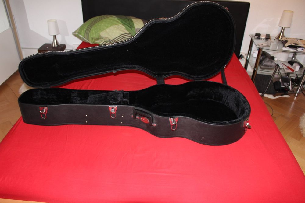 Rocktile Coffre Guitare Folk Luxe - Rembourrage Protecteur - Serrure Et Compartiment - 108x41,5x12 Cm