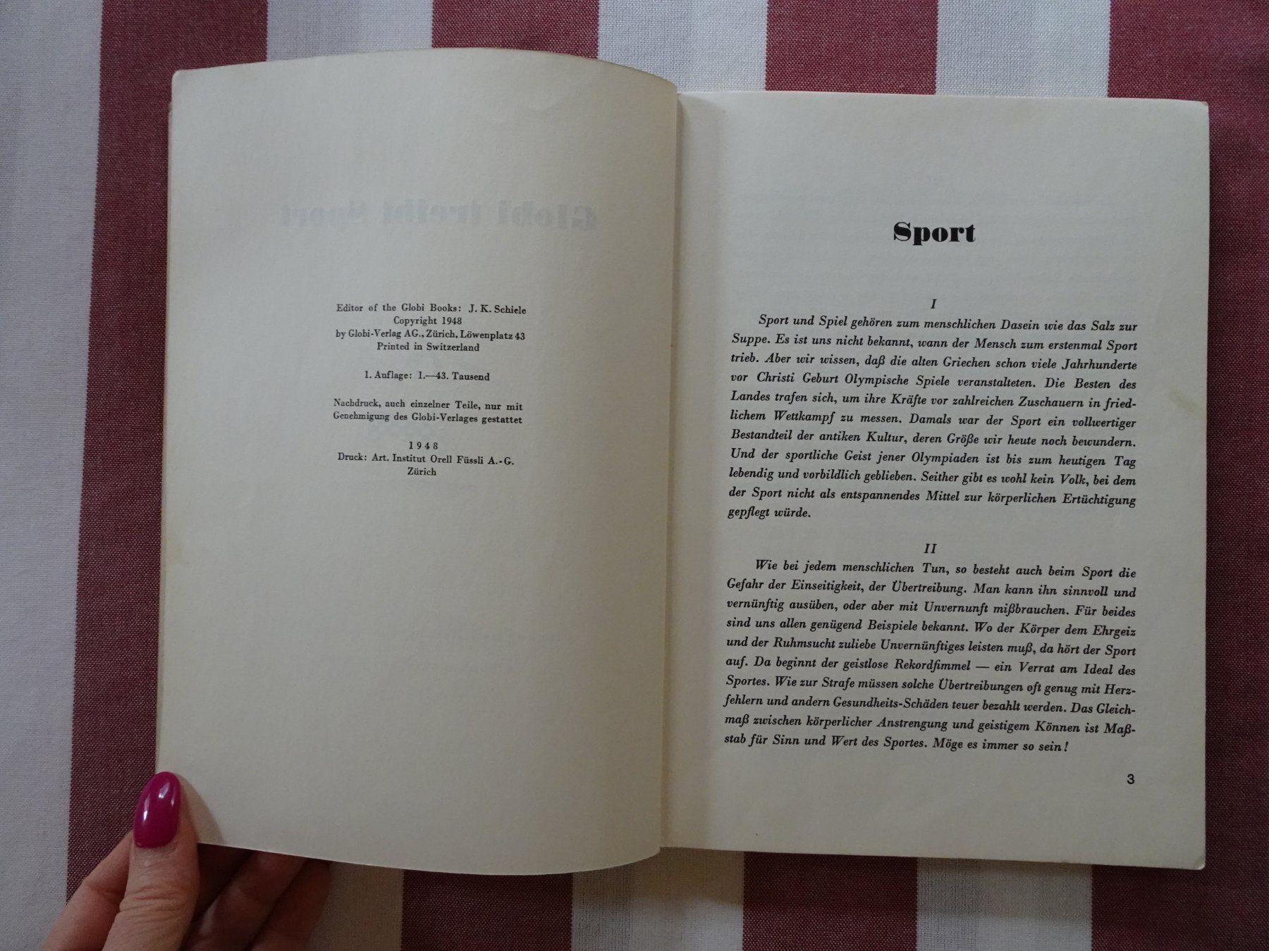 Globi treibt Sport - 1. Auflage 1948 - unbemalt - G101 (Gebraucht) in ...