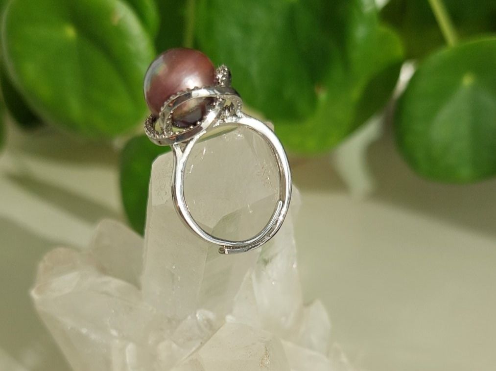 Perle (finte): Traumhaftelila Echte Edison Süsswasserperle Ring – Nuovo (secondo la descrizione) da St. Gallen venduto da Ammora 6