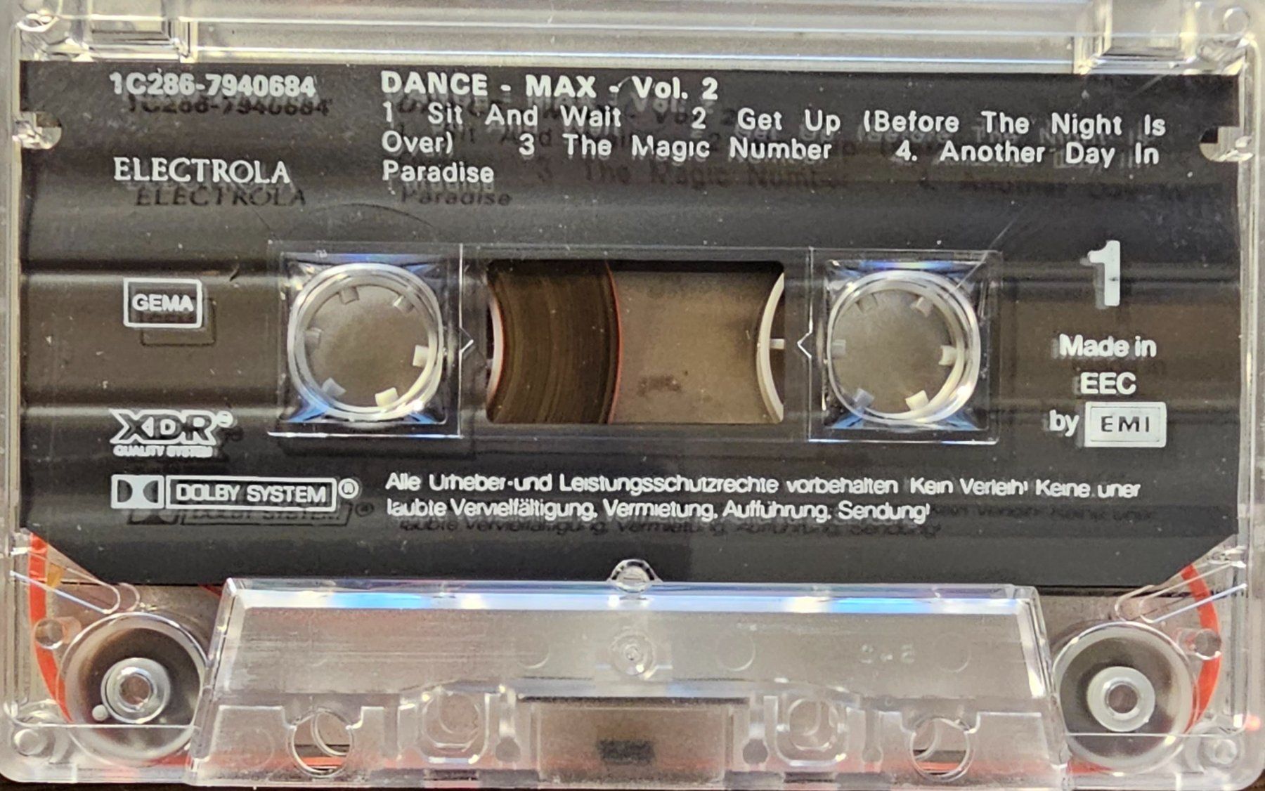 Kompaktkassetten: MC - Dance Max 2 – Gebraucht aus Wahlen b. Laufen von Cg10 2