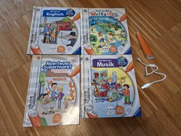 Ravensburger Tiptoi Set mit Stift und 4 Büchern gebraucht