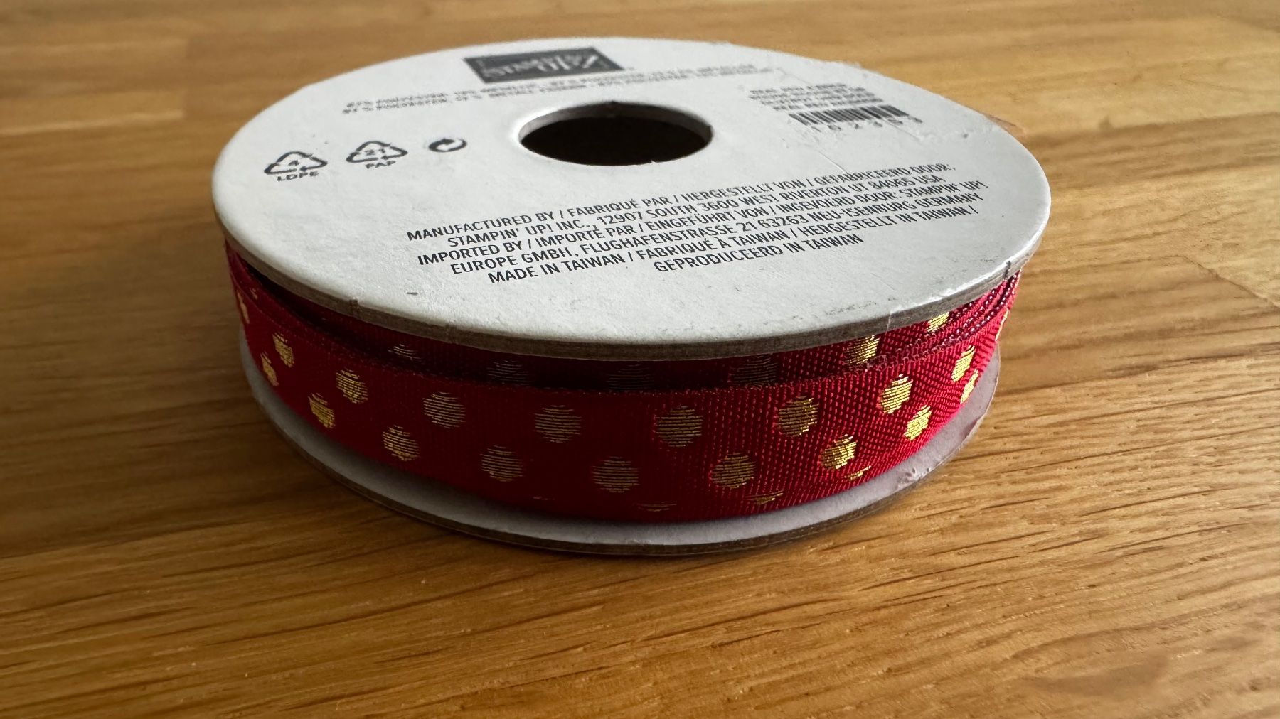 Stampin' up! Dekobänder: Stampin Up / Geschenkband Glutrot und Gold / A – Neu (gemäss Beschreibung) aus Neukirch (Egnach) von muolen 2