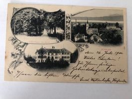 Ansichtskarte Nuolen Parkanlagen Hotel  1900