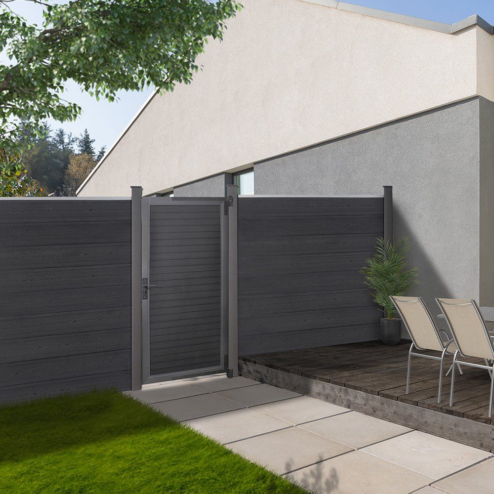 Porte: 20644 - WPC Gartentor CATOR Anthrazit Sichtschutzzaun Tor – Nuovo e nell'imballaggio originale da Wallenwil venduto da toesstal-vertrieb