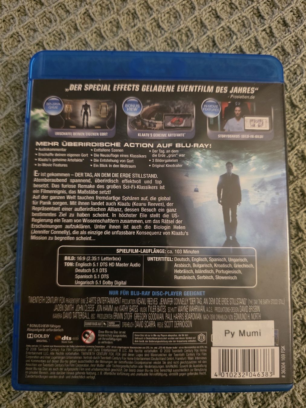 Alle DVDs: Der Tag an dem die Erde stillstand - Blu-ray – Gebraucht aus Ellikon a d Thur von razzorblog 1
