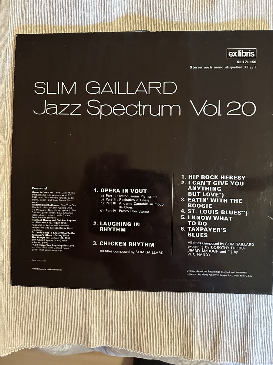 Schallplatten: 2x Schallplatten Slim Gallard & Big Band Classics – Gebraucht aus Bolligen von Astrophysiker06 3