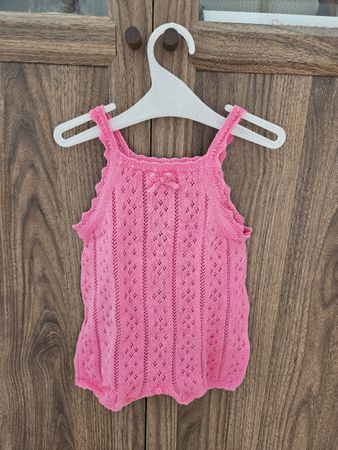 Babygirl knitted romper pink size 68 good condition