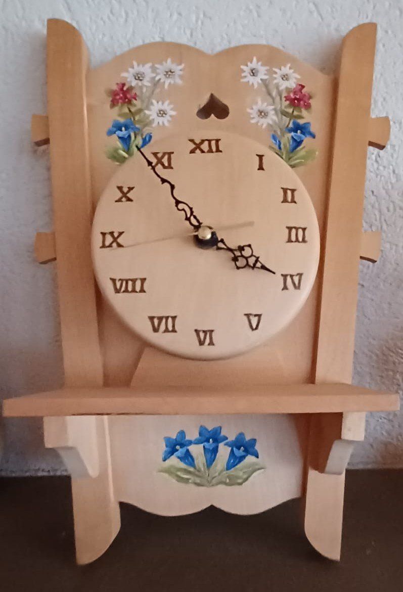 Orologi da terra & Orologi da parete: Wanduhr Gabeli Handbemalt – Nuovo e nell'imballaggio originale da Schwarzenegg venduto da istegmann