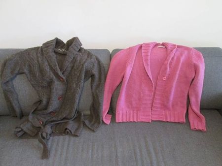 Strickjacke rosa SILENZIO + braun caspar david (1954-TJGZ)