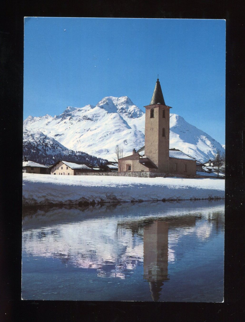 Ansichtskarten: Sils-Baselgia, Kirche – Gebraucht aus Aarau von Elmaar41