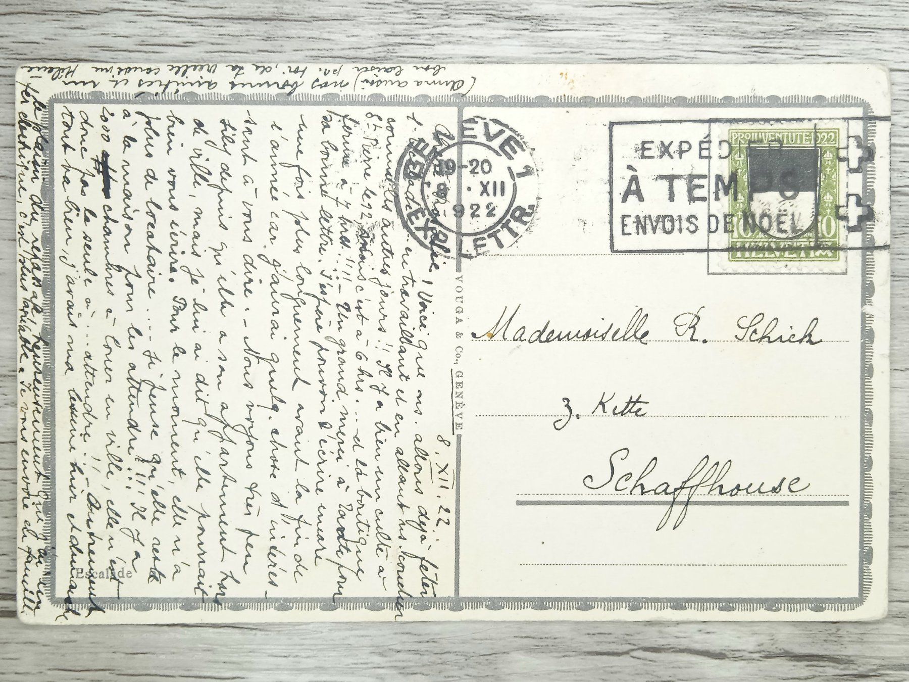 Tutti i francobolli: TR72 Carte Postale + Timbre Suisse 1922 – Usato da Cousset venduto da Patrick_Collections