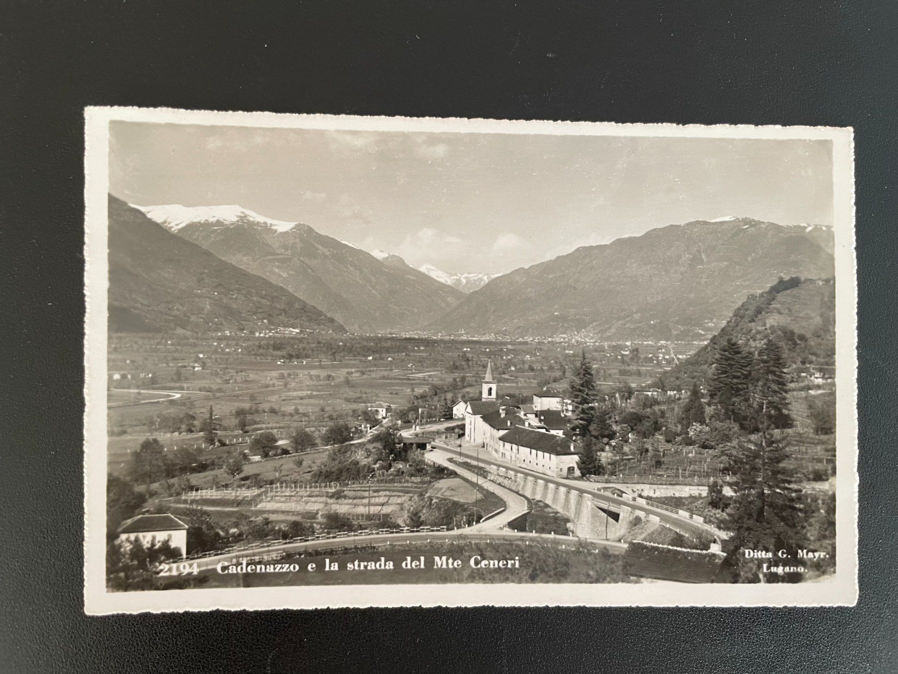 Cartoline postali: AK TI Cadenazzo e la strada del Monte Ceneri – Usato da Thal venduto da Danny82