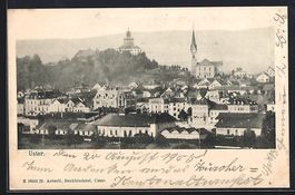 AK Uster, Teilansicht mit Strassenpartie