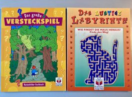 Zwei Bücher Labyrinth & Vexierbilder für Schule und zu Hause